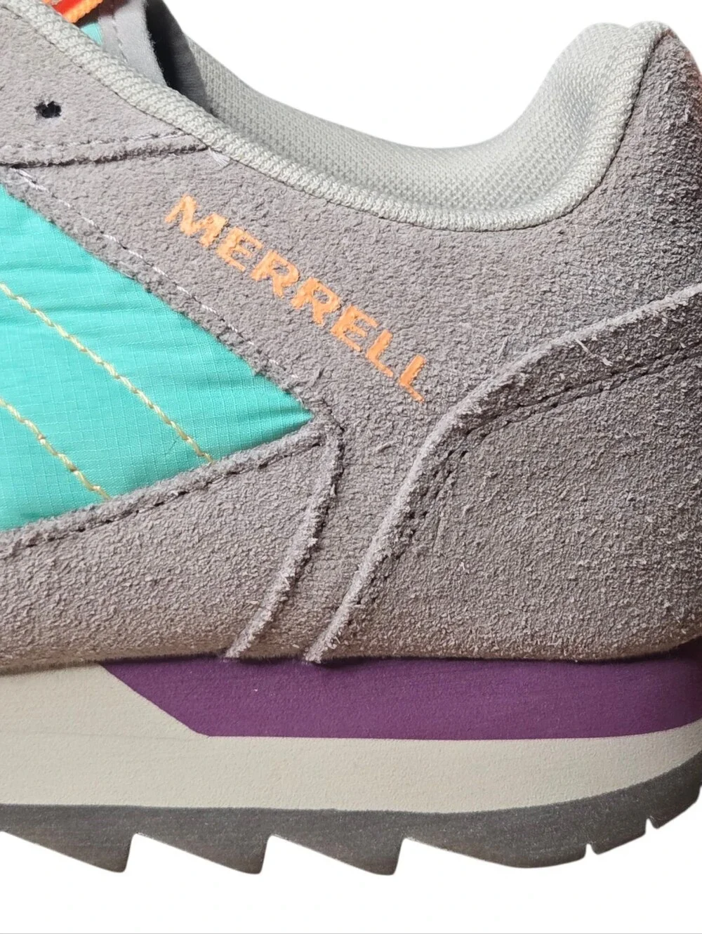 Merrell Womens Moon Mint Quilted Leather Suede Retro Outdoor Alpine Sneakers 8.5